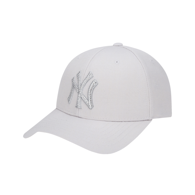 NÓN MLB NEW YORK YANKEES SWAROVSKI STELLA ADJUSTABLE CAP - IVORY - LOGO NY