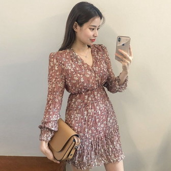 Crinkled Floral Dress 3