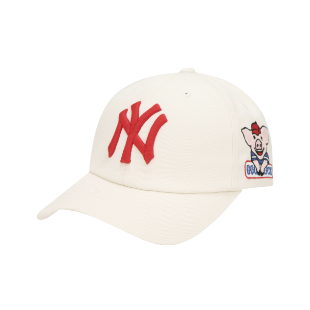 NÓN MLB NEW YORK YANKEES HAPPY NEW YEAR LUCKY PIG BALL CAP - PINK