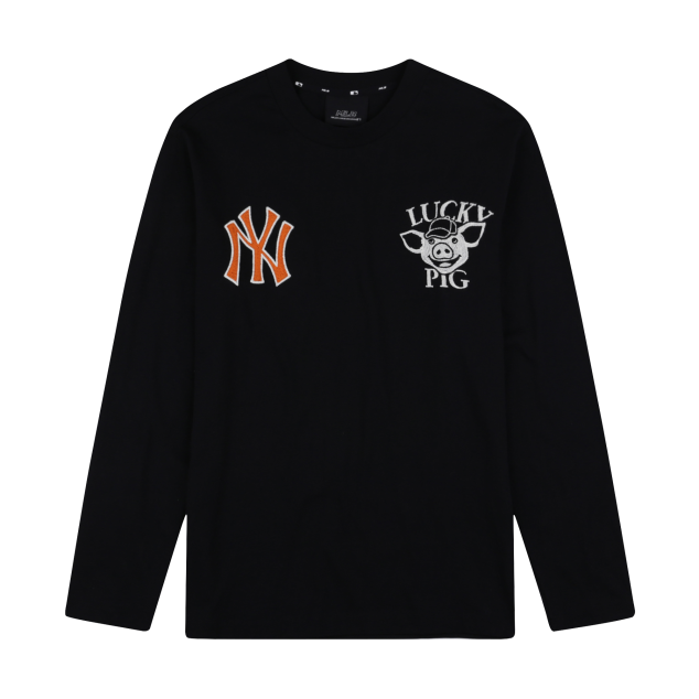 ÁO MLB LA ANGELS LUCKY PIG LONG SLEEVE T-SHIRT - BLACK