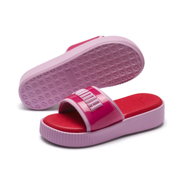 DÉP PUMA PLATFORM FASHION WOMEN SLIDE SANDALS -  Hibiscus & Pale Pink