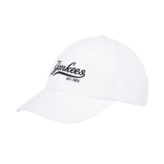 NÓN MLB NEW YORK YANKEES CURSIVE BALL CAP - WHITE