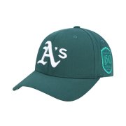 NÓN MLB OAKLAND ATHLETICS ROUND PATCH CURVED CAP - GREEN