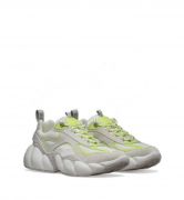 GIÀY MCM - Women's Himmel Low Top Sneakers in Suede - White Lime