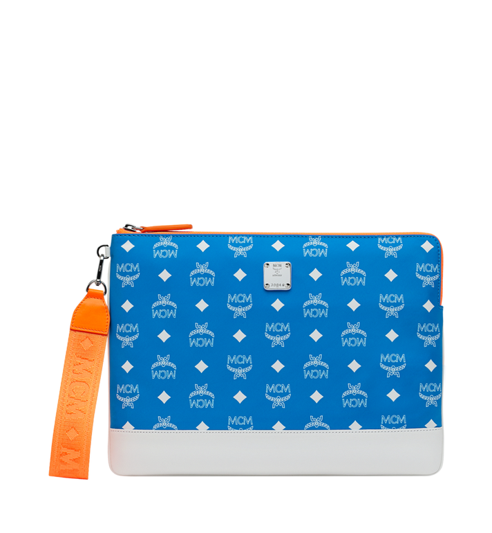 Ví MCM - Resnick iPad Pro 12.9" Case in White Logo Nylon - Blue