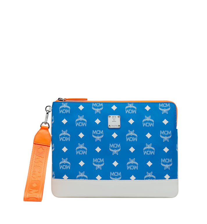 Ví MCM - Resnick iPad Pro 10.5" Case in White Logo Nylon - Blue