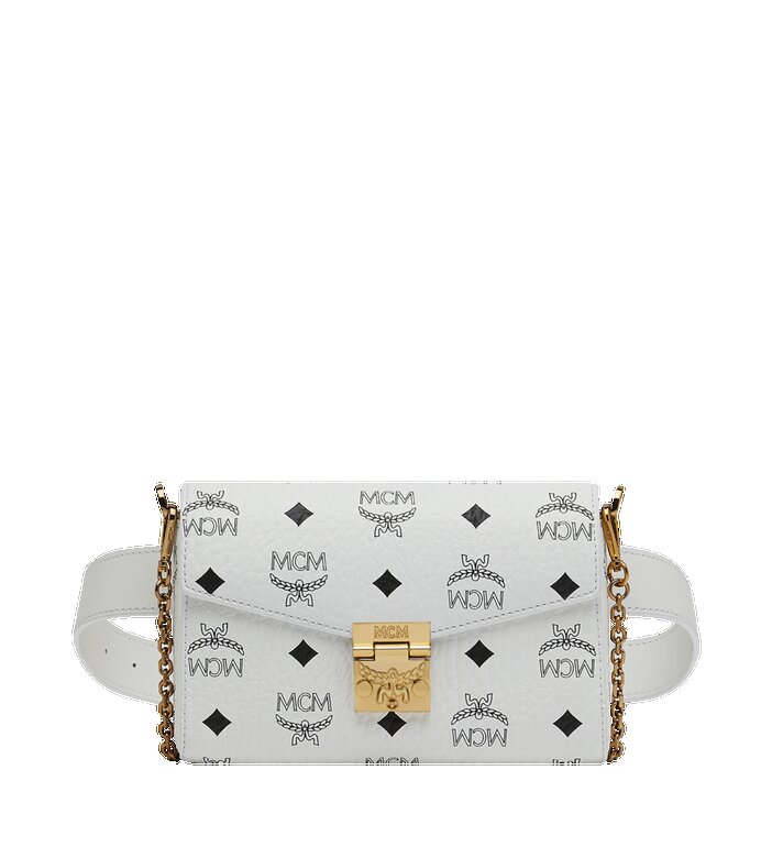 Túi MCM Small Patricia Belt Bag in Visetos - White