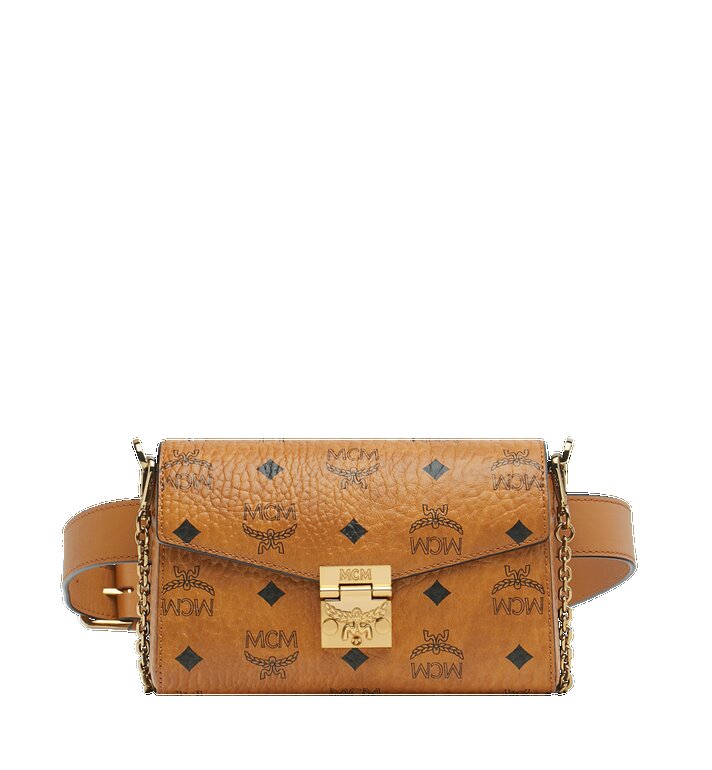 Túi MCM Small Patricia Belt Bag in Visetos - Cognac