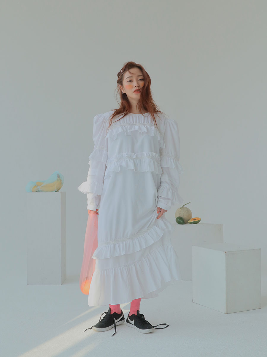 THỜI TRANG HÀN QUỐC - Tiered Frill Dress