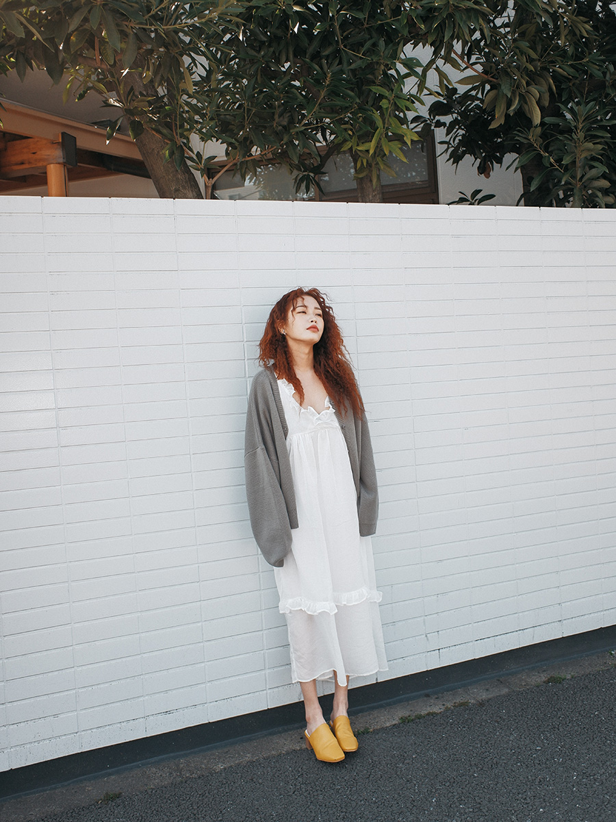 THỜI TRANG HÀN QUỐC - Frill Trim Empire Waist Cami Dress