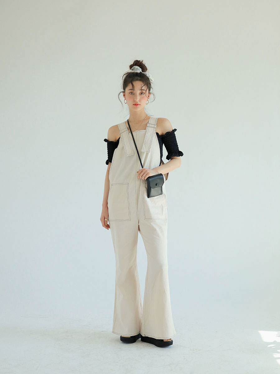 THỜI TRANG HÀN QUỐC - Flared Leg Overalls