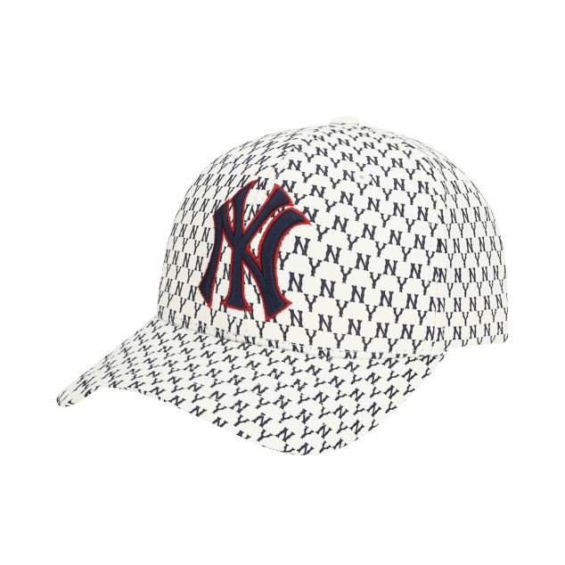 NÓN MLB NEW YORK YANKEES NEO MONOGRAM ADJUSTABLE CAP - IVORY