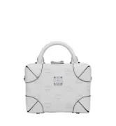 TÚI MCM Small - Soft Berlin Crossbody Bag in Monogram Leather - White 21 cm