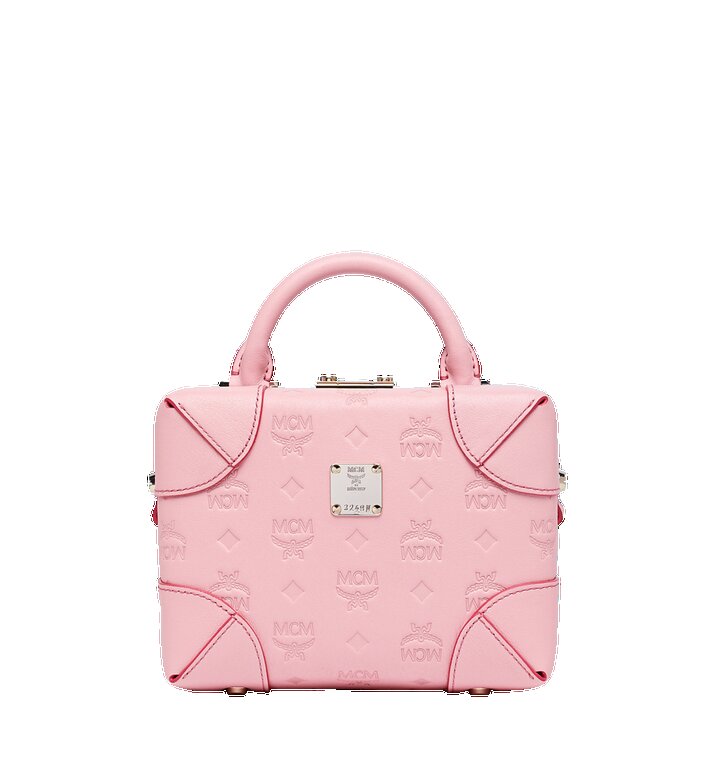 TÚI MCM Small - Soft Berlin Crossbody Bag in Monogram Leather - Quartz Pink