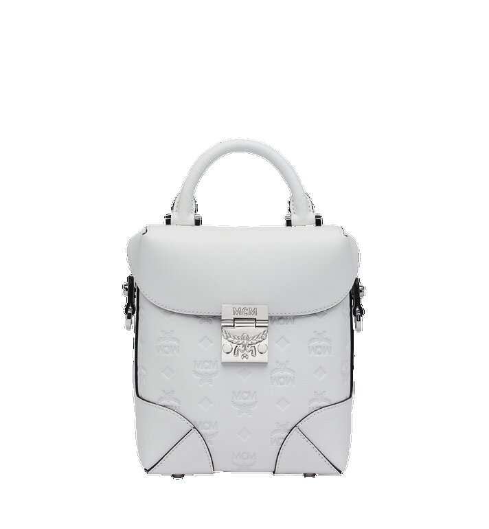 TÚI MCM Small - Soft Berlin Crossbody Bag in Monogram Leather - White