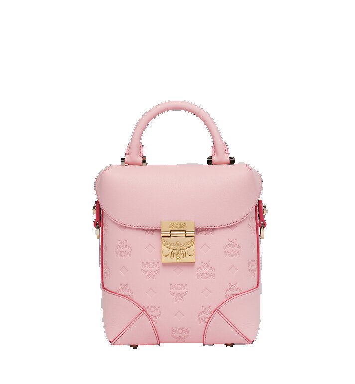 TÚI MCM Small - Soft Berlin Crossbody Bag in Monogram Leather - Pink