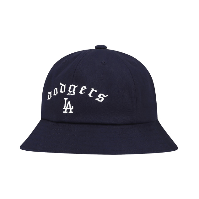 NÓN MLB LA DODGERS STREET GOTHIC WORDING SOLID DOME HAT - NAVY