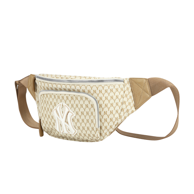 TÚI MLB NEW YORK YANKEES MONOGRAM WAIST BAG - BEIGE