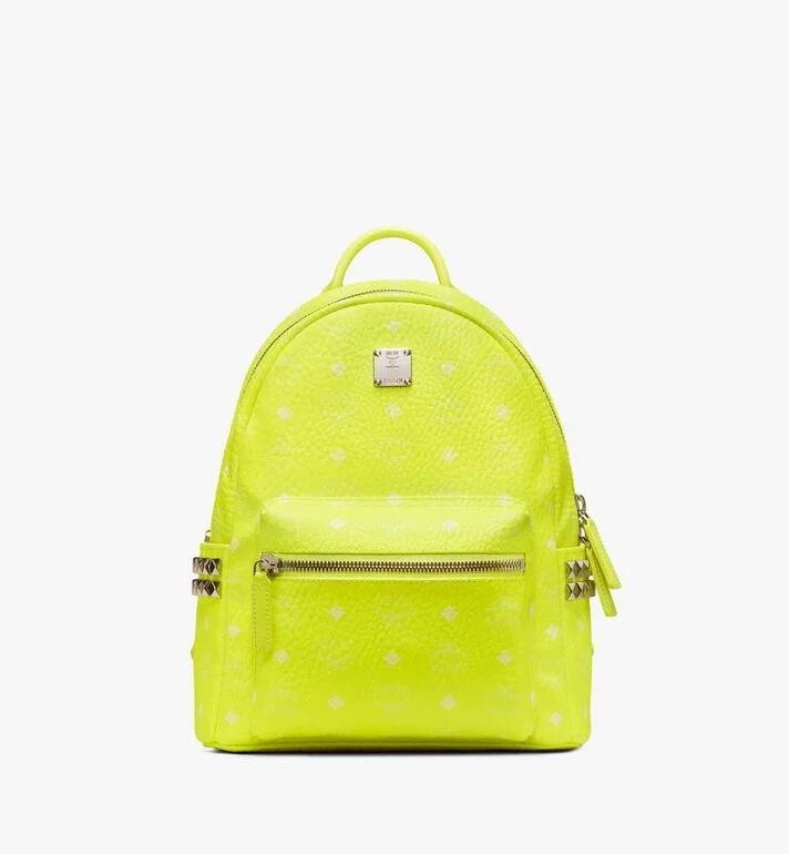 BALO MCM STARK BACKPACK IN NEON VISETOS - Neon Yellow - 32cm