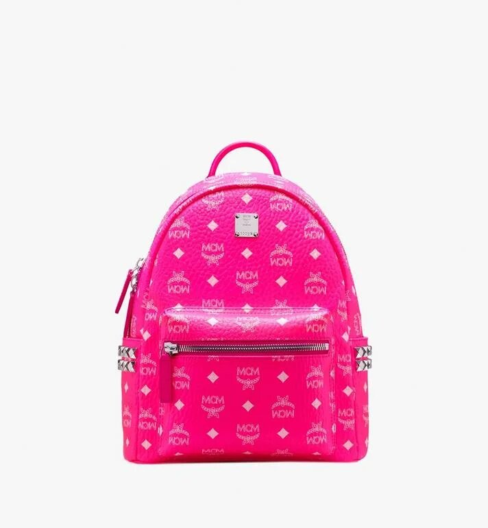 BALO MCM STARK BACKPACK IN NEON VISETOS - Neon Pink - 32cm