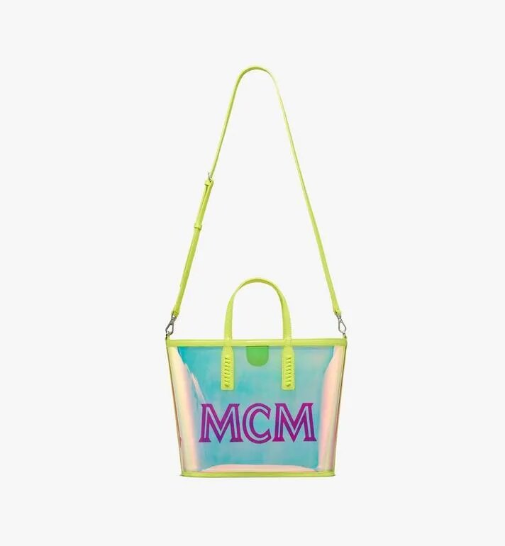 TÚI MCM Small - FLO SHOPPER IN HOLOGRAM - Neon Yellow
