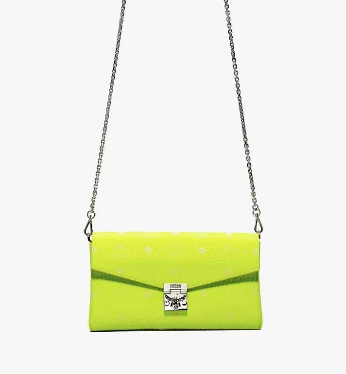 TÚI MCM Medium - MILLIE CROSSBODY IN VISETOS - Neon Yellow