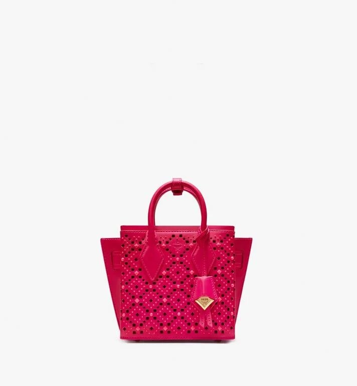 TÚI MCM Mini - NEO TOTE IN PERFORATED LEATHER - Sugar Pink