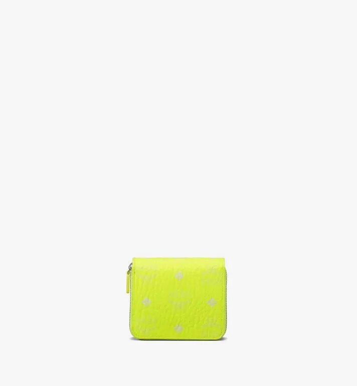 VÍ MCM Mini - BIESSOS ZIP WALLET - Neon Yellow