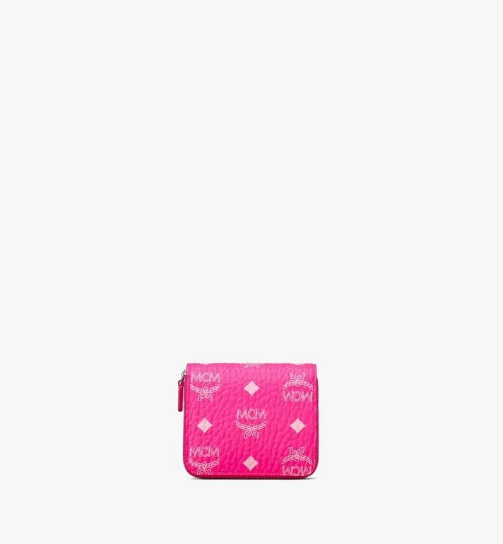 VÍ MCM Mini - BIESSOS ZIP WALLET - Neon Pink