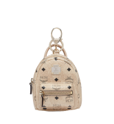 MCM BACKPACK CHARM IN VISETOS - BEIGE