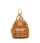 MCM BACKPACK CHARM IN VISETOS - COGNAC