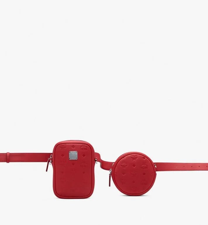 TÚI MCM - ESSENTIAL BELT BAG IN MONOGRAM LEATHER - Viva Red
