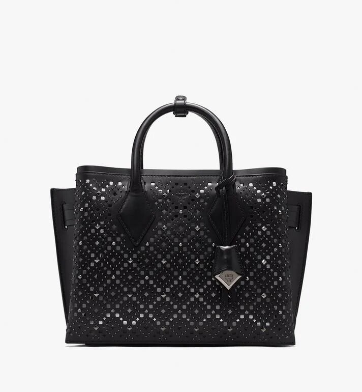 TÚI MCM Medium - NEO MILLA TOTE IN PERFORATED LEATHER - BLACK
