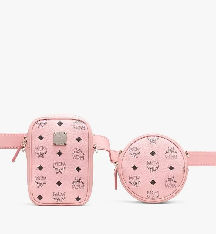 TÚI MCM - ESSENTIAL BELT BAG IN VISETOS - Soft Pink