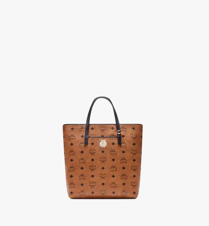 TÚI MCM Small - ANYA SHOPPER IN VISETOS - Cognac