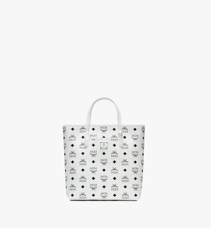 TÚI MCM Small - ANYA SHOPPER IN VISETOS - White