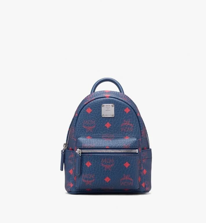Balo MCM 20 Cm - STARK BEBE BOO BACKPACK IN VISETOS - Deep Blue Sea