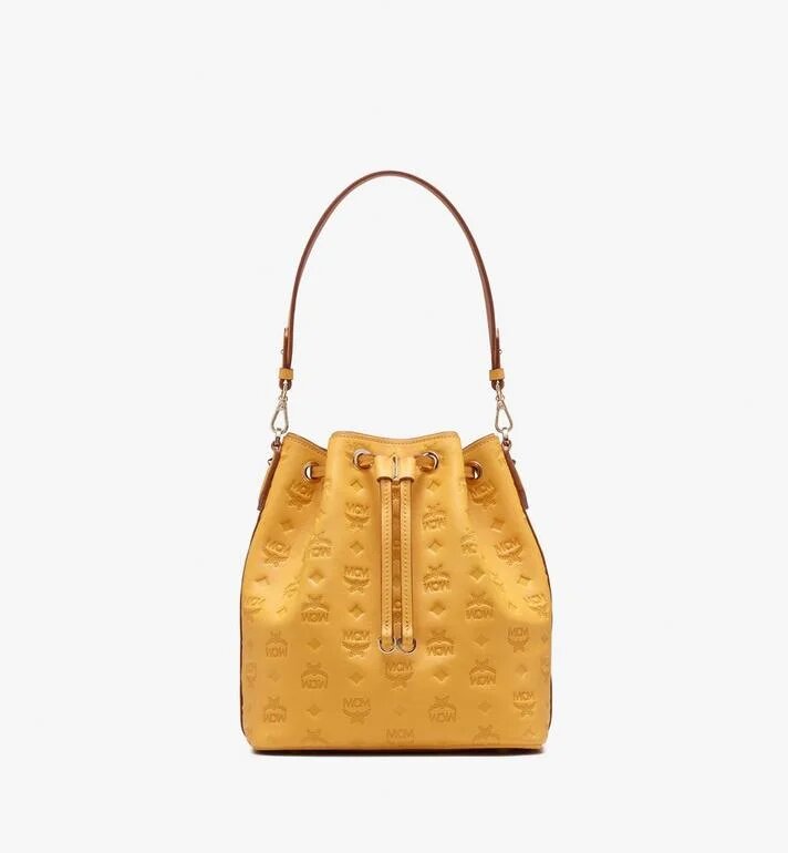 Túi MCM - ESSENTIAL DRAWSTRING IN MONOGRAM LEATHER - Golden Mango
