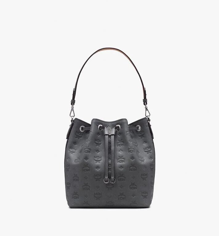 Túi MCM - ESSENTIAL DRAWSTRING IN MONOGRAM LEATHER - Charcoal