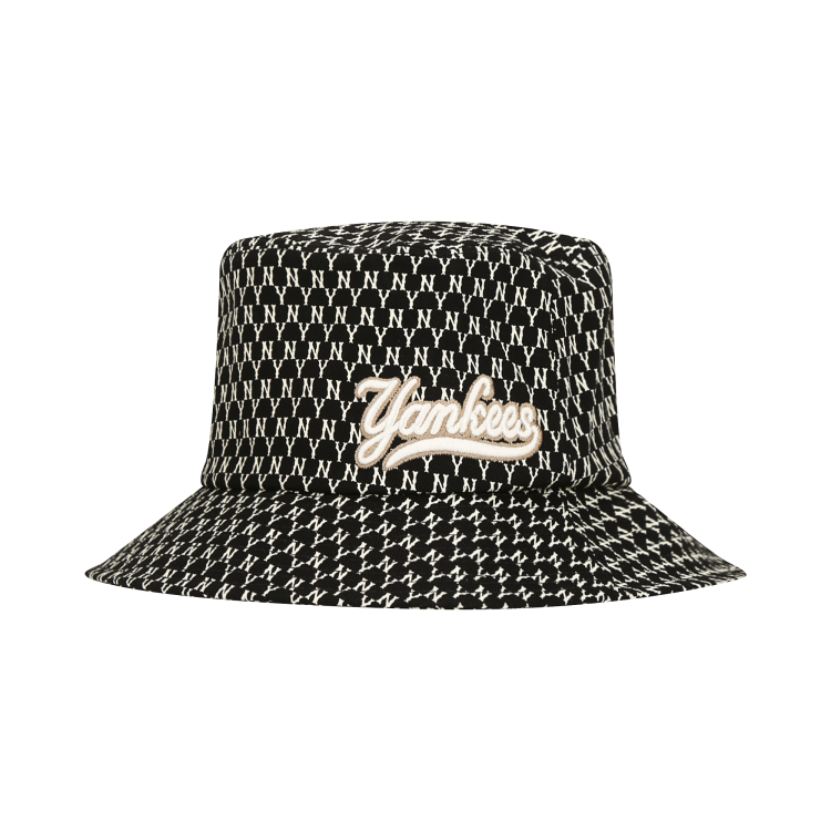 NÓN MLB NEW YORK YANKEES MONOGRAM BUCKET HAT - BLACK