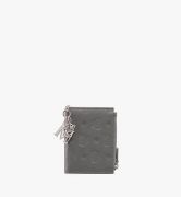 VÍ MCM Mini - KLARA TWO-FOLD WALLET IN MONOGRAM LEATHER - Charcoal