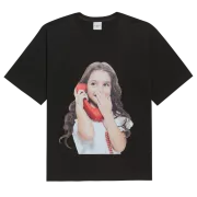 ÁO ADLV BABY FACE SHORT SLEEVE BLACK PHONE