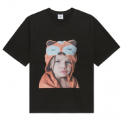 ÁO ADLV BABY FACE SHORT SLEEVE BLACK RACCOON