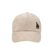 NÓN MLB LA DODGERS SUEDE RIBBON ADJUSTABLE CAP - BEIGE