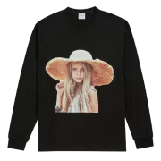 ÁO ADLV BABY FACE LONG SLEEVE BLACK STRAW HAT