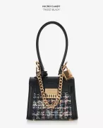 TÚI PLAY NO MORE - MICRO CANDY TWEED BLACK
