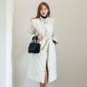 THỜI TRANG HÀN QUỐC - Quilted Tie-Waist Coat
