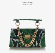 TÚI PLAY NO MORE - MICRO BAGUETTE - GREEN PYTHON