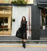 THỜI TRANG HÀN QUỐC - Pleated Lace Dress