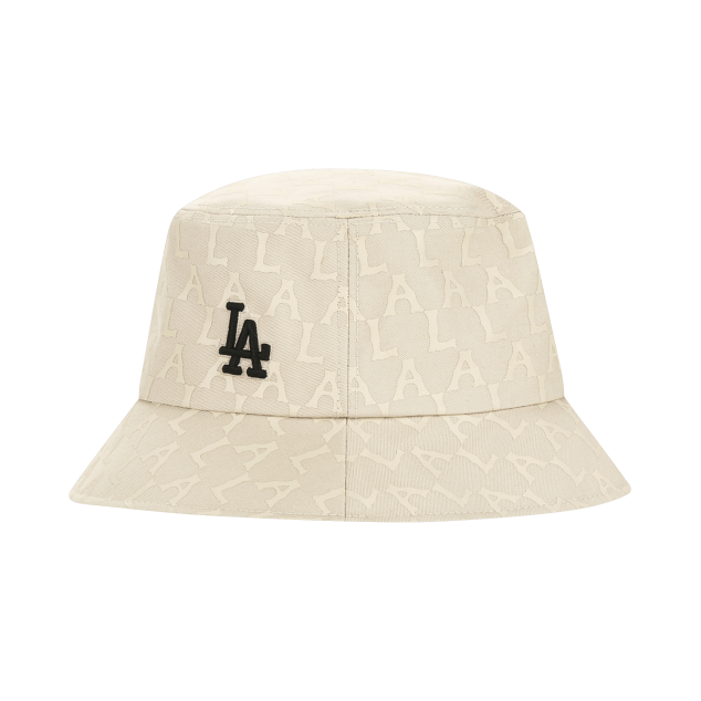 NÓN MLB LA DODGERS MONOGRAM BUCKET HAT - BEIGE